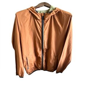 Salty Crew Burnt Orange Windbreaker Technical Jacket Mens Size Small Lightweight
